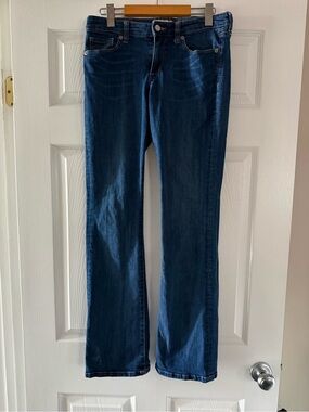 Banana Republic Dark Blue Slim Bootcut Jeans 28/6R Casual Chic Dark Wash Preppy